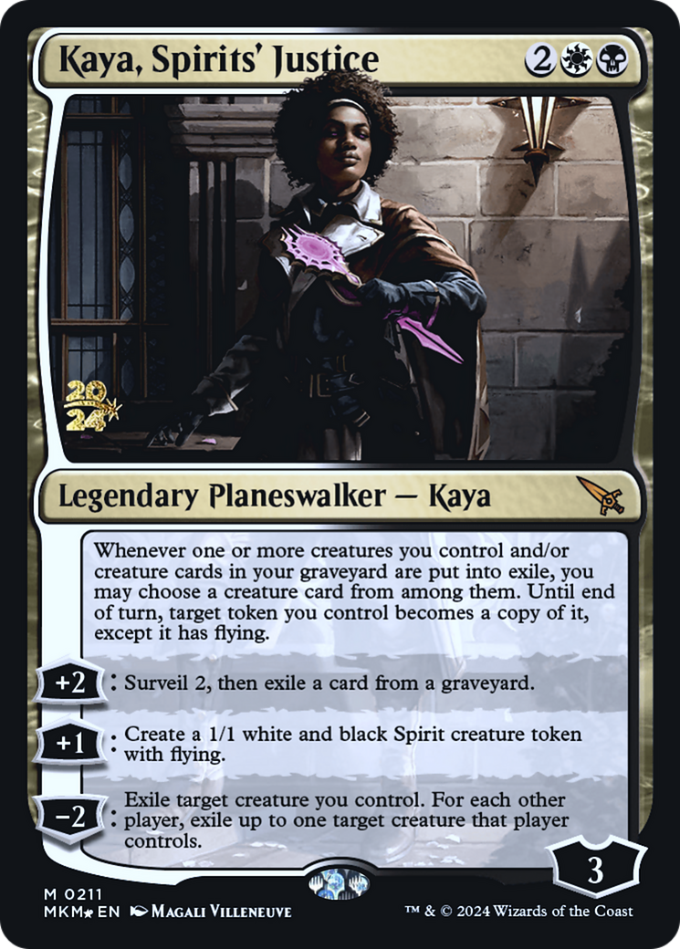 Kaya, Spirits' Justice [Murders at Karlov Manor Prerelease Promos] | Play N Trade Winnipeg