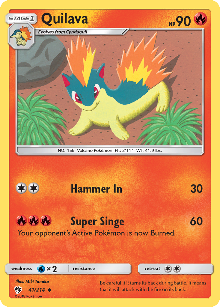 Quilava (41/214) [Sun & Moon: Lost Thunder] | Play N Trade Winnipeg