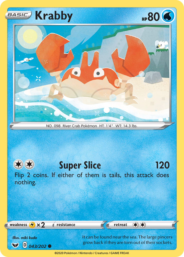 Krabby (043/202) [Sword & Shield: Base Set] | Play N Trade Winnipeg