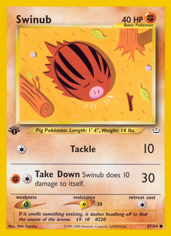 Swinub (57/64) [Neo Revelation 1st Edition] | Play N Trade Winnipeg