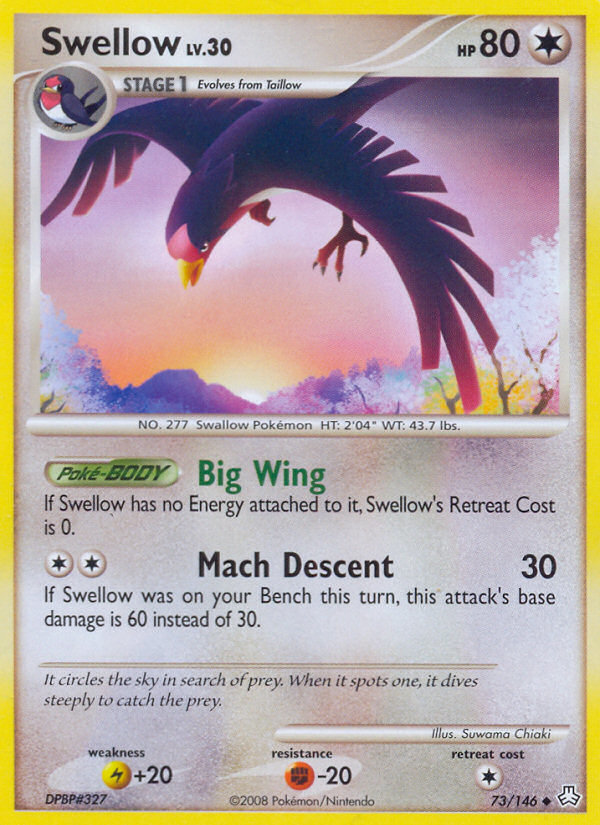 Swellow (73/146) [Diamond & Pearl: Legends Awakened] | Play N Trade Winnipeg