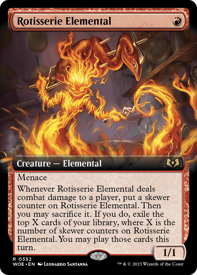 Rotisserie Elemental (Extended Art) [Wilds of Eldraine] | Play N Trade Winnipeg