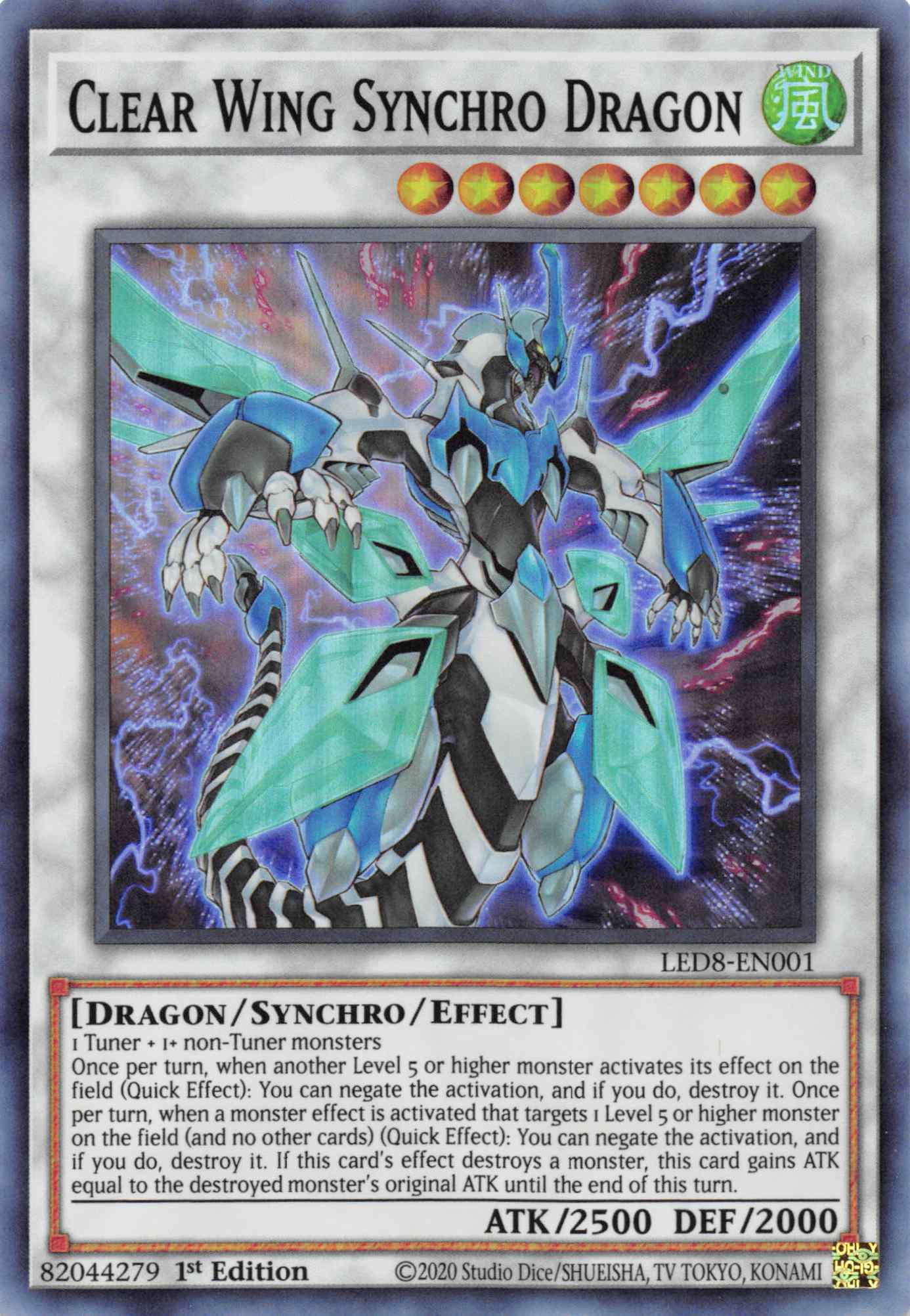 Clear Wing Synchro Dragon [LED8-EN001] Super Rare | Play N Trade Winnipeg