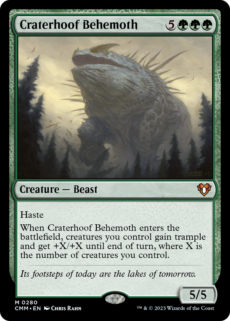 Craterhoof Behemoth [Commander Masters] | Play N Trade Winnipeg