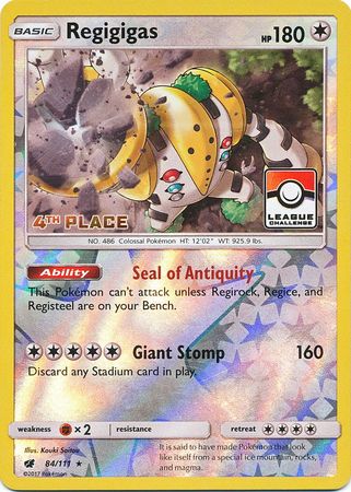 Regigigas (84/111) (League Promo 4th Place) [Sun & Moon: Crimson Invasion] | Play N Trade Winnipeg