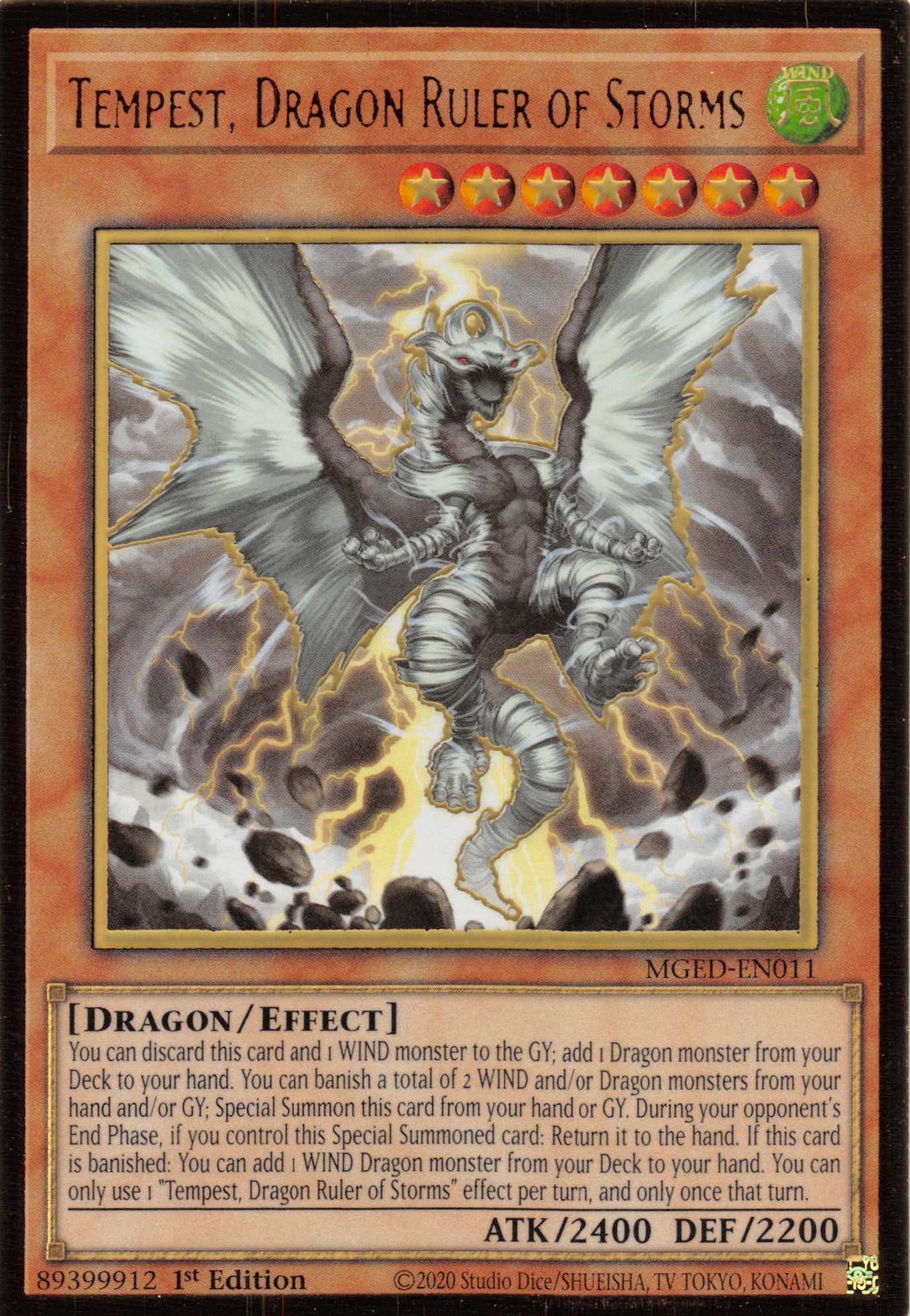 Tempest, Dragon Ruler of Storms [MGED-EN011] Gold Rare | Play N Trade Winnipeg