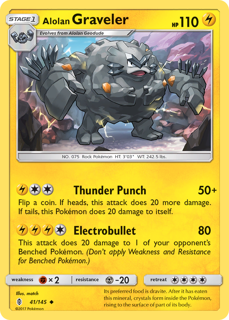 Alolan Graveler (41/145) [Sun & Moon: Guardians Rising] | Play N Trade Winnipeg