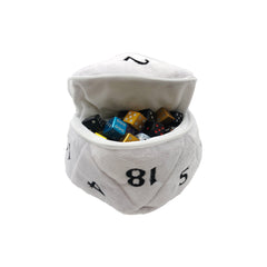 UP DICE BAG WHITE D20 PLUSH | Play N Trade Winnipeg