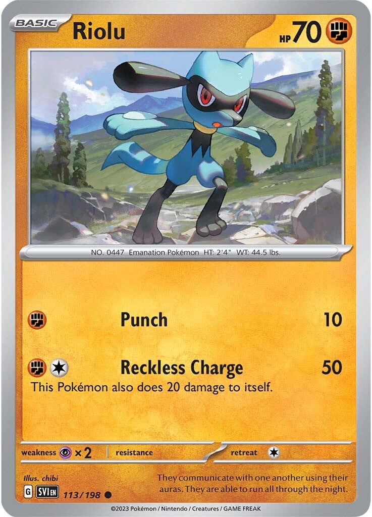 Riolu (113/198) [Scarlet & Violet: Base Set] | Play N Trade Winnipeg