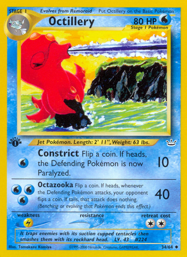 Octillery (34/64) [Neo Revelation 1st Edition] | Play N Trade Winnipeg