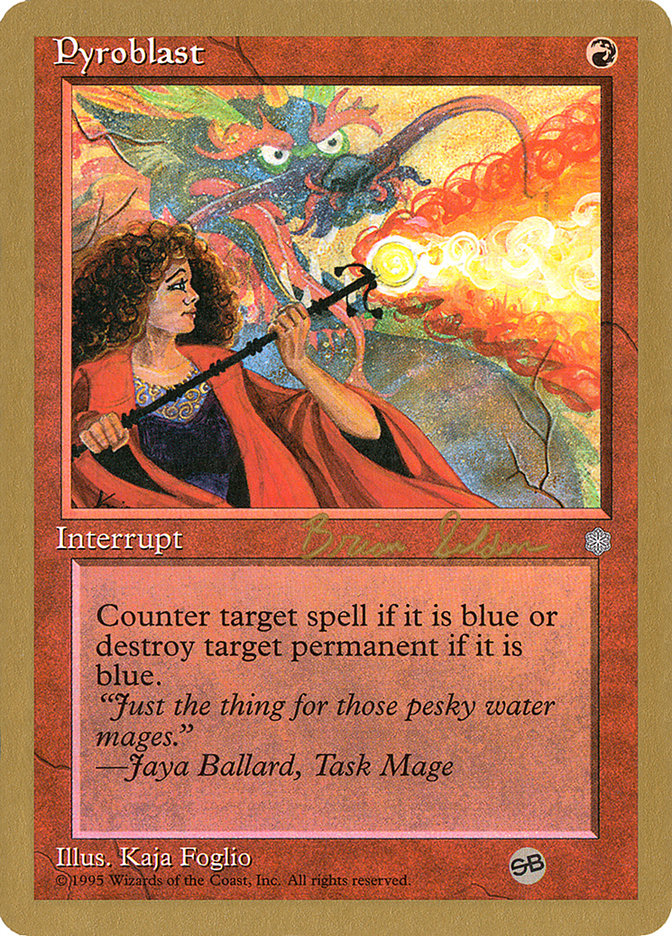 Pyroblast (Brian Selden) (SB) [World Championship Decks 1998] | Play N Trade Winnipeg