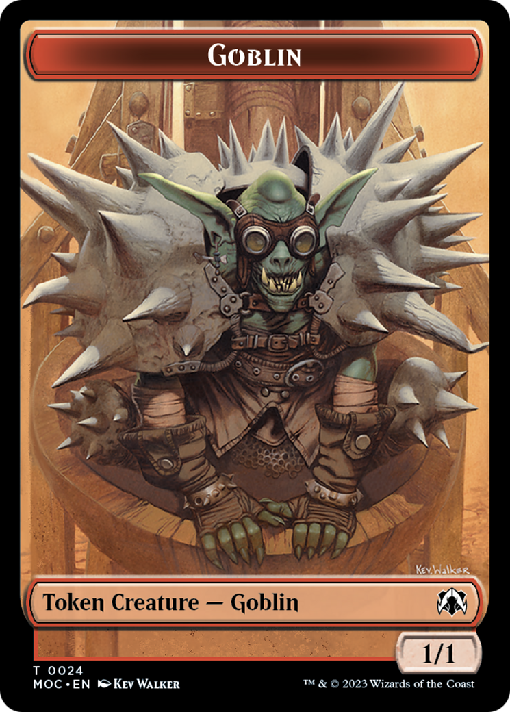 Goblin // Sliver Double-Sided Token [March of the Machine Commander Tokens] | Play N Trade Winnipeg