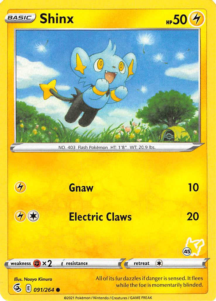 Shinx (091/264) (Pikachu Stamp #45) [Battle Academy 2022] | Play N Trade Winnipeg