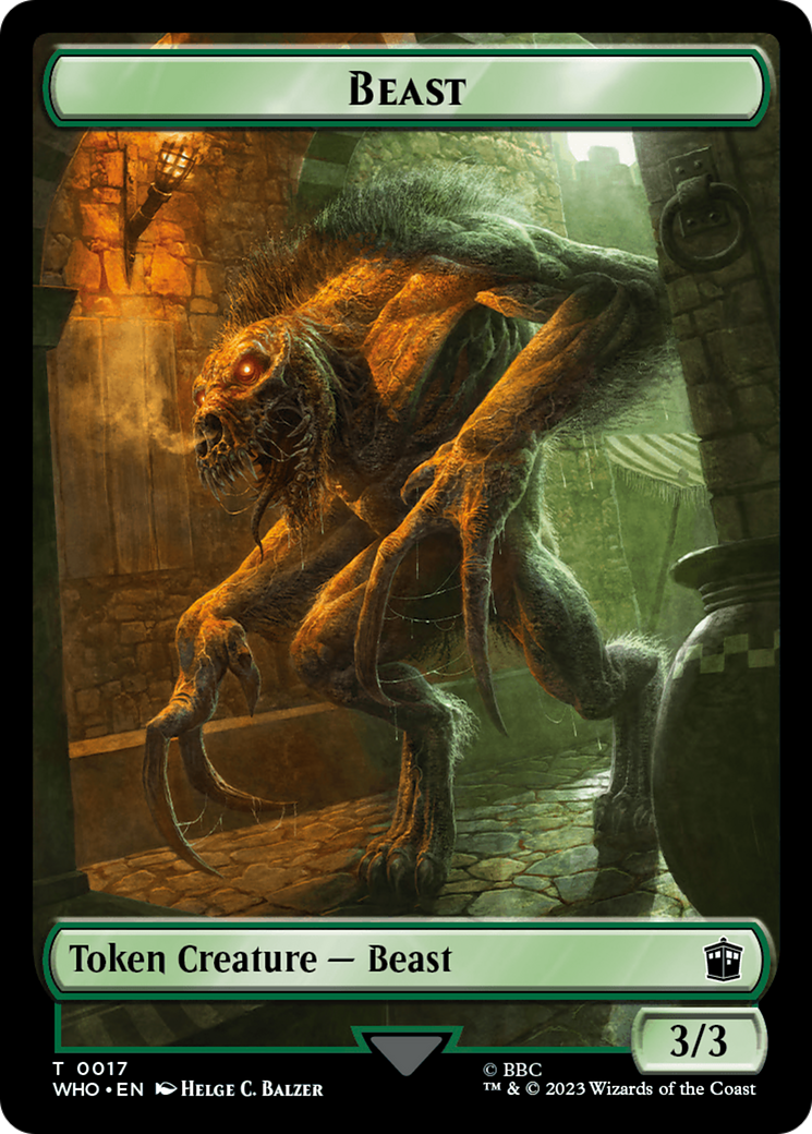 Fish // Beast Double-Sided Token [Doctor Who Tokens] | Play N Trade Winnipeg