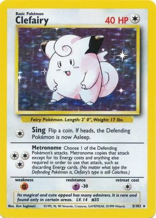 Clefairy (5/102) [Base Set Unlimited] | Play N Trade Winnipeg