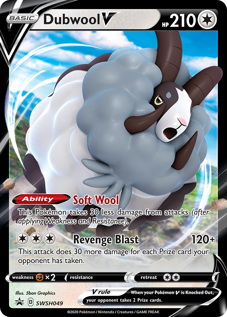 Dubwool V (SWSH049) (Jumbo Card) [Sword & Shield: Black Star Promos] | Play N Trade Winnipeg