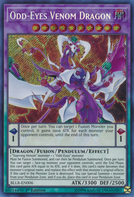 Odd-Eyes Venom Dragon [BLLR-EN006] Secret Rare | Play N Trade Winnipeg