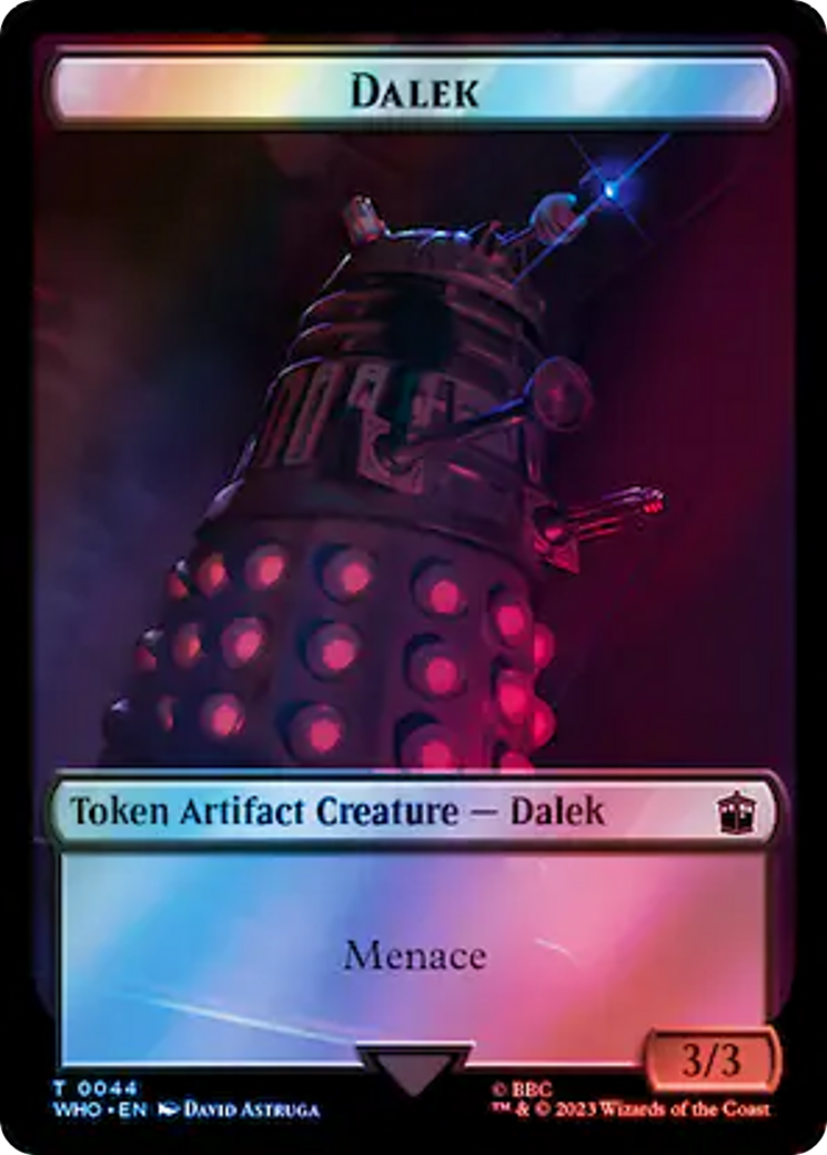 Dalek // Alien Salamander Double-Sided Token (Surge Foil) [Doctor Who Tokens] | Play N Trade Winnipeg