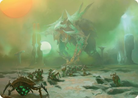 Green Sun's Twilight Art Card [Phyrexia: All Will Be One Art Series] | Play N Trade Winnipeg