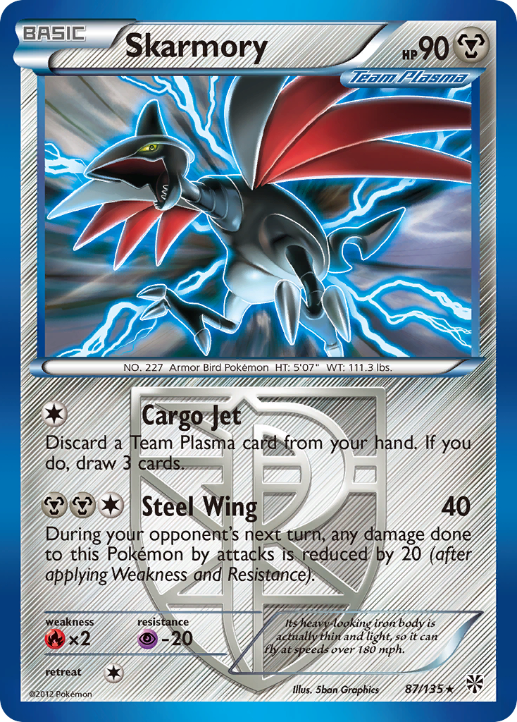 Skarmory (87/135) [Black & White: Plasma Storm] | Play N Trade Winnipeg