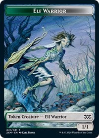 Elf Warrior // Plant Double-sided Token [Double Masters Tokens] | Play N Trade Winnipeg