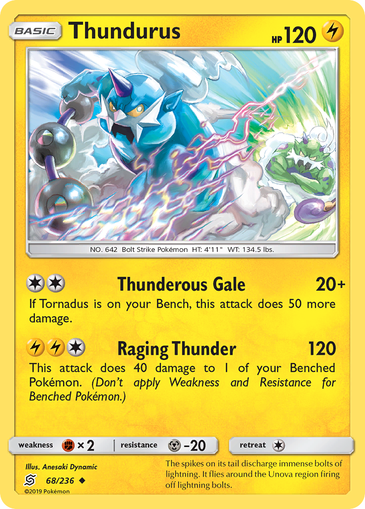 Thundurus (68/236) [Sun & Moon: Unified Minds] | Play N Trade Winnipeg