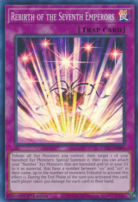 Rebirth of the Seventh Emperors [CYAC-EN099] Super Rare | Play N Trade Winnipeg