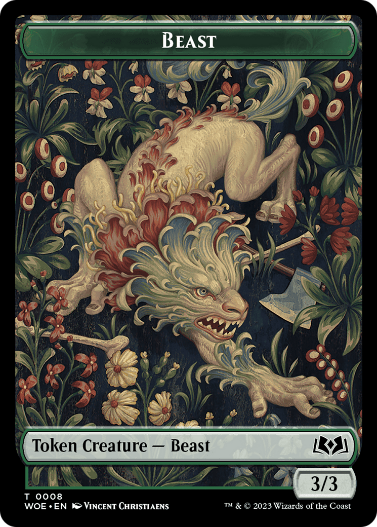 Beast Token [Wilds of Eldraine Tokens] | Play N Trade Winnipeg