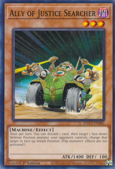 Ally of Justice Searcher [HAC1-EN081] Common | Play N Trade Winnipeg