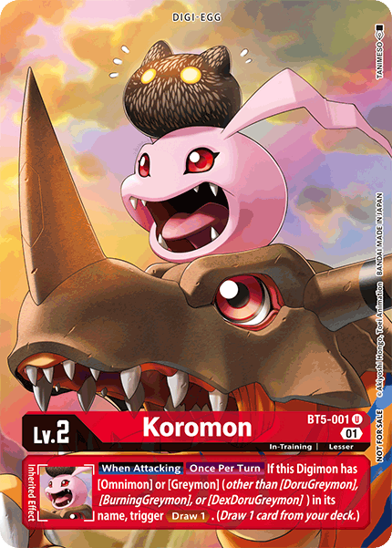 Koromon [BT5-001] (Premier Event) [Battle of Omni Promos] | Play N Trade Winnipeg