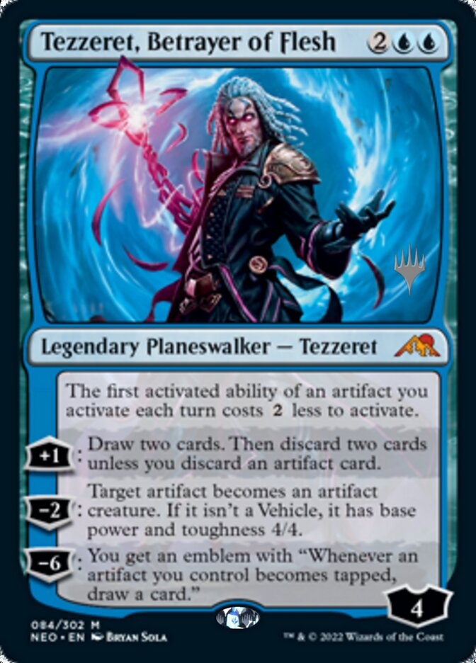 Tezzeret, Betrayer of Flesh (Promo Pack) [Kamigawa: Neon Dynasty Promos] | Play N Trade Winnipeg