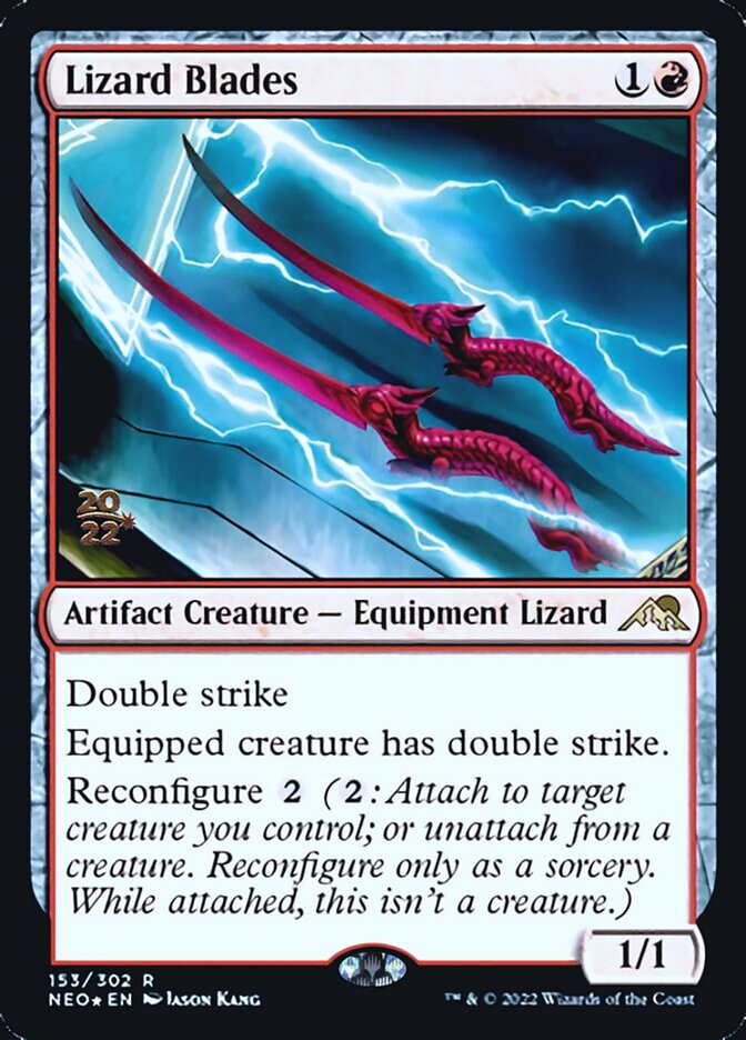 Lizard Blades [Kamigawa: Neon Dynasty Prerelease Promos] | Play N Trade Winnipeg