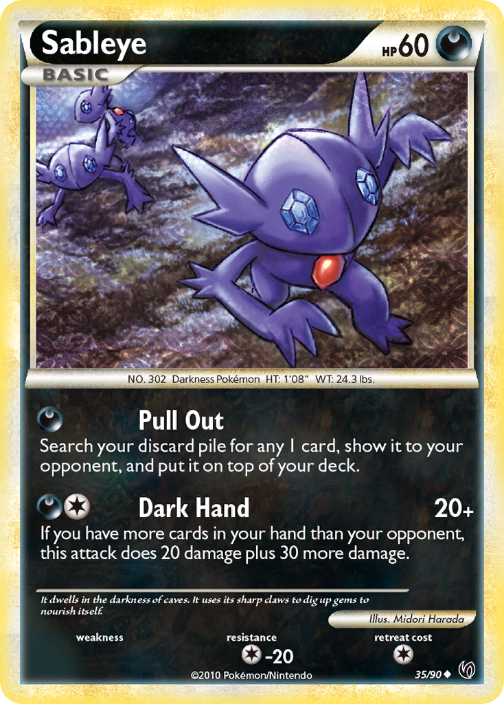 Sableye (35/90) [HeartGold & SoulSilver: Undaunted] | Play N Trade Winnipeg