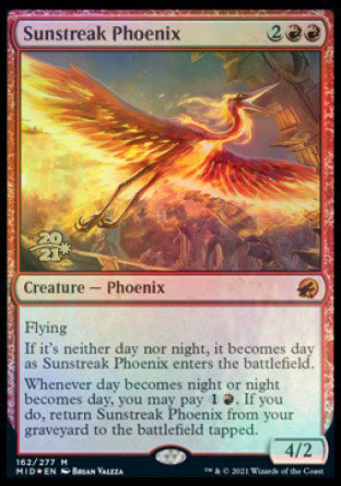 Sunstreak Phoenix [Innistrad: Midnight Hunt Prerelease Promos] | Play N Trade Winnipeg