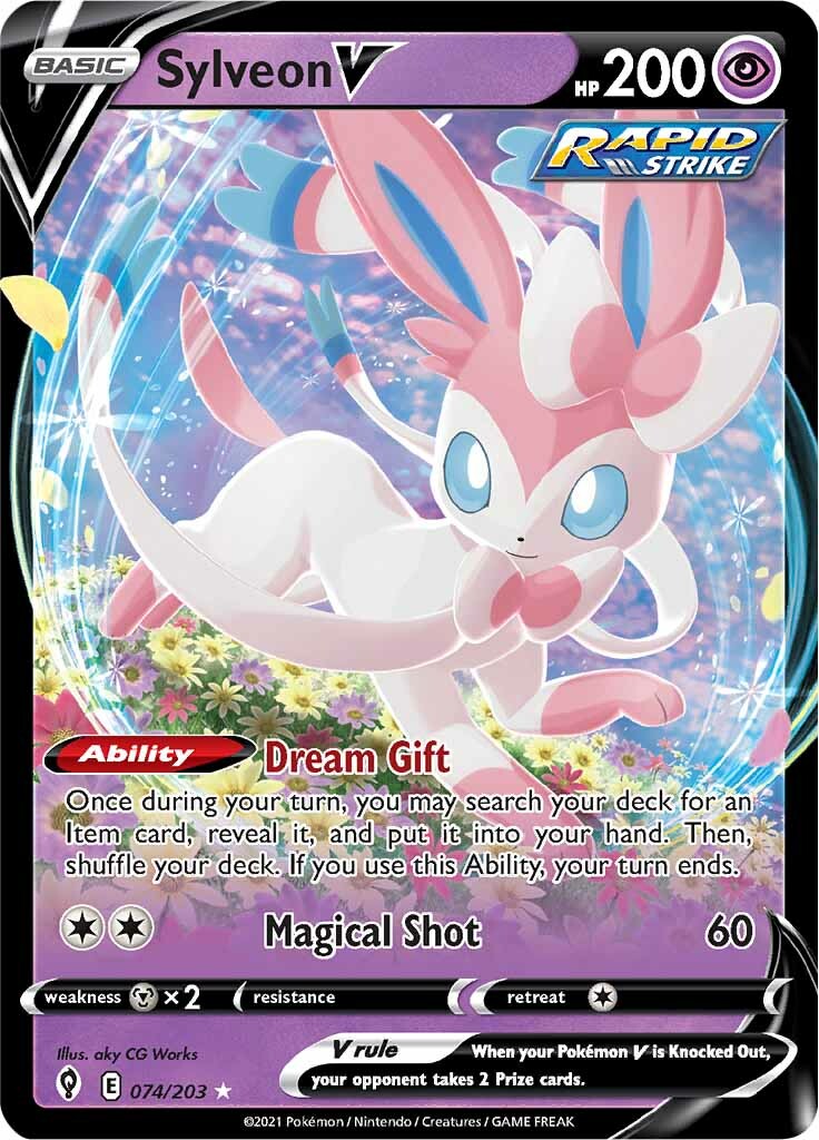 Sylveon V (074/203) [Sword & Shield: Evolving Skies] | Play N Trade Winnipeg