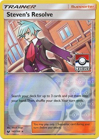 Steven's Resolve (145/168) (League Promo) [Sun & Moon: Celestial Storm] | Play N Trade Winnipeg