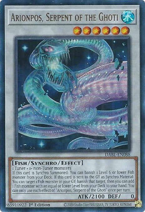 Arionpos, Serpent of the Ghoti [DABL-EN088] Ultra Rare | Play N Trade Winnipeg