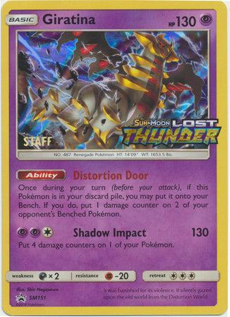 Giratina (SM151) (Staff Prerelease Promo) [Sun & Moon: Black Star Promos] | Play N Trade Winnipeg