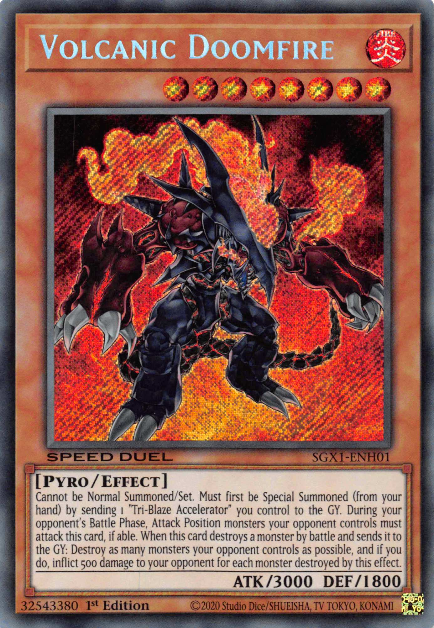 Volcanic Doomfire [SGX1-ENH01] Secret Rare | Play N Trade Winnipeg