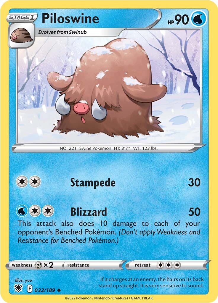 Piloswine (032/189) [Sword & Shield: Astral Radiance] | Play N Trade Winnipeg