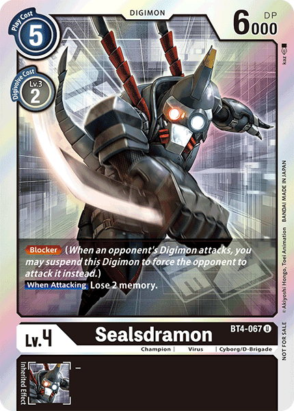 Sealsdramon [BT4-067] (Event Pack) [Great Legend Promos] | Play N Trade Winnipeg