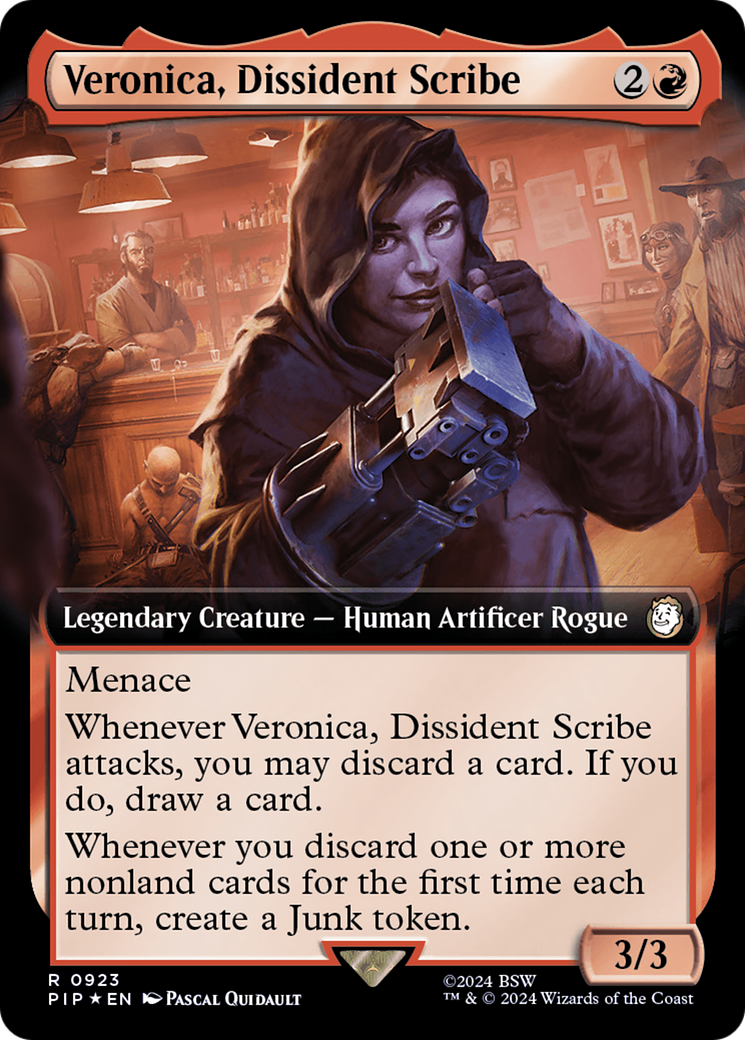 Veronica, Dissident Scribe (Extended Art) (Surge Foil) [Fallout] | Play N Trade Winnipeg