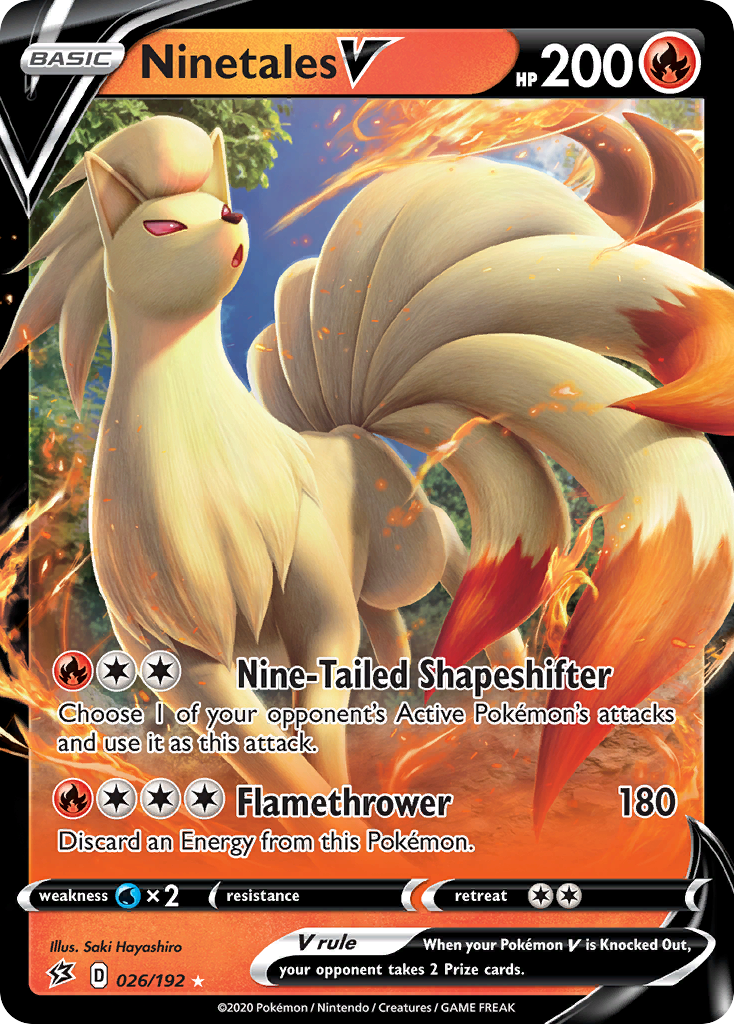 Ninetales V (026/192) [Sword & Shield: Rebel Clash] | Play N Trade Winnipeg