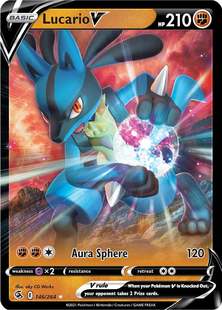 Lucario V (146/264) (Jumbo Card) [Sword & Shield: Fusion Strike] | Play N Trade Winnipeg