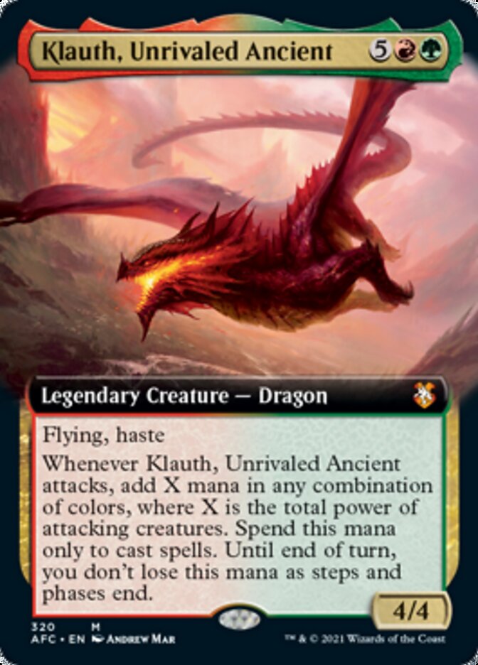 Klauth, Unrivaled Ancient (Extended) [Dungeons & Dragons: Adventures in the Forgotten Realms Commander] | Play N Trade Winnipeg