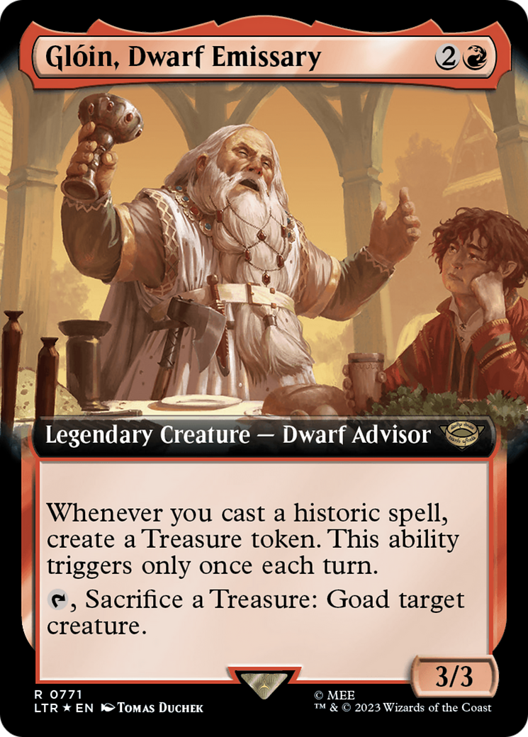 Gloin, Dwarf Emissary (Extended Art) (Surge Foil) [The Lord of the Rings: Tales of Middle-Earth] | Play N Trade Winnipeg