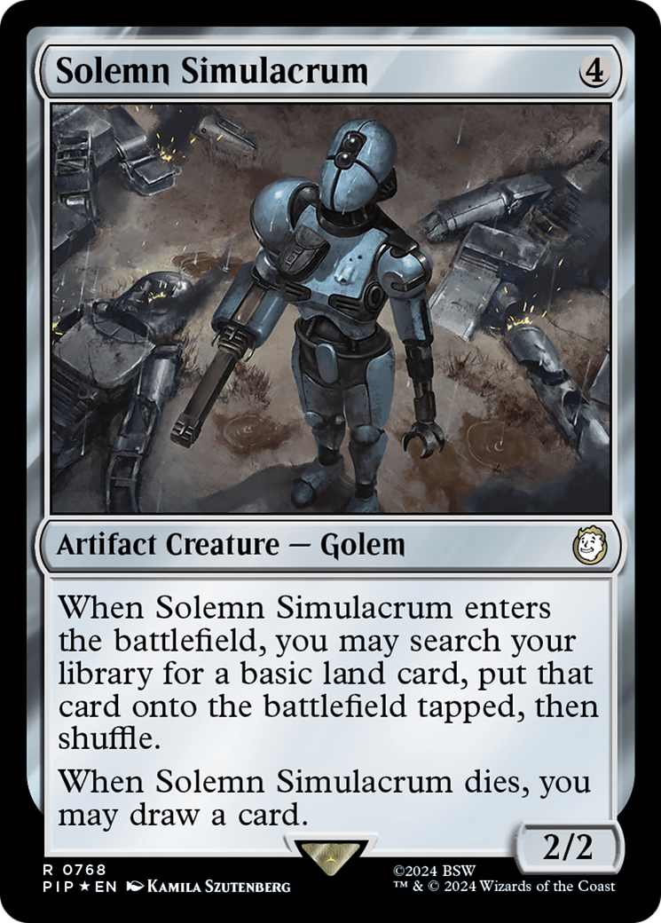 Solemn Simulacrum (Surge Foil) [Fallout] | Play N Trade Winnipeg