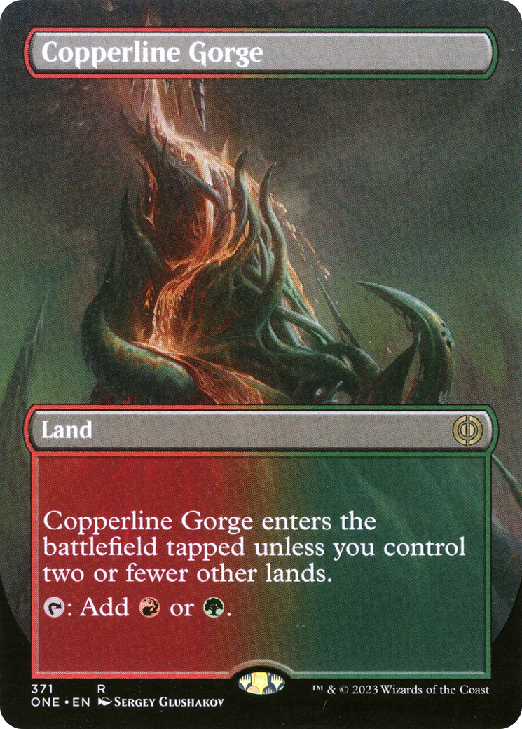 Copperline Gorge (Borderless Alternate Art) [Phyrexia: All Will Be One] | Play N Trade Winnipeg