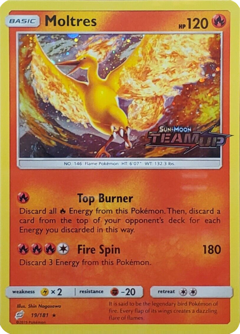 Moltres (19/181) (Stamped) [Sun & Moon: Team Up] | Play N Trade Winnipeg
