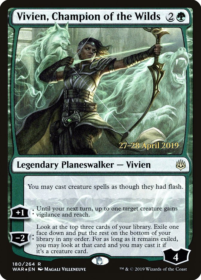 Vivien, Champion of the Wilds  [War of the Spark Prerelease Promos] | Play N Trade Winnipeg